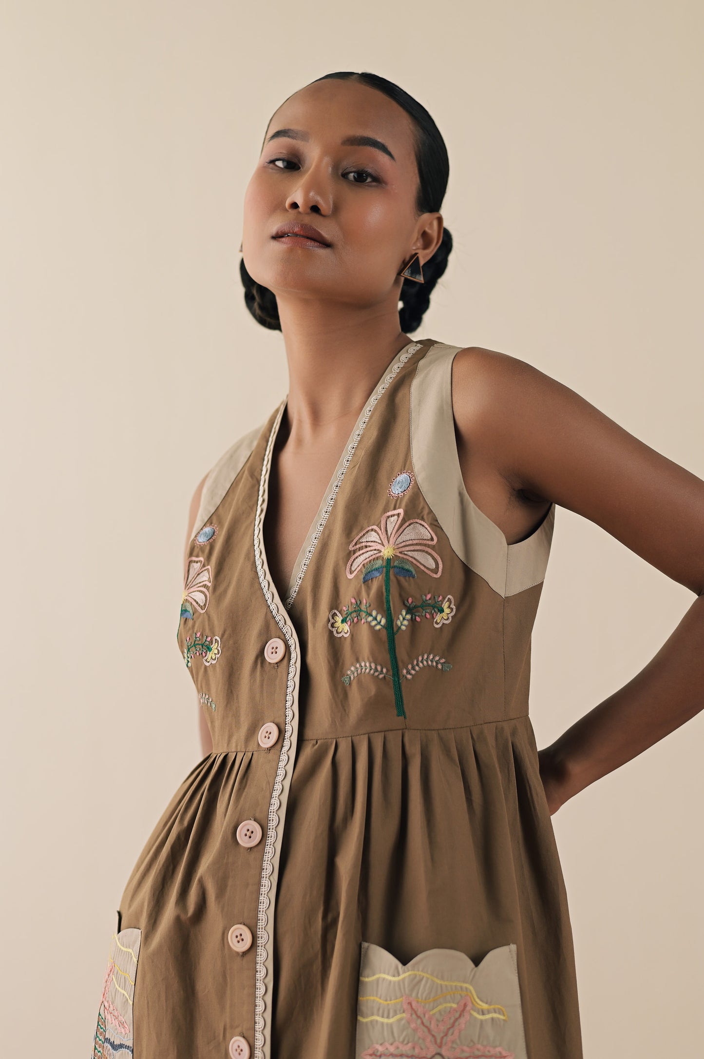 Tampa walnut dress