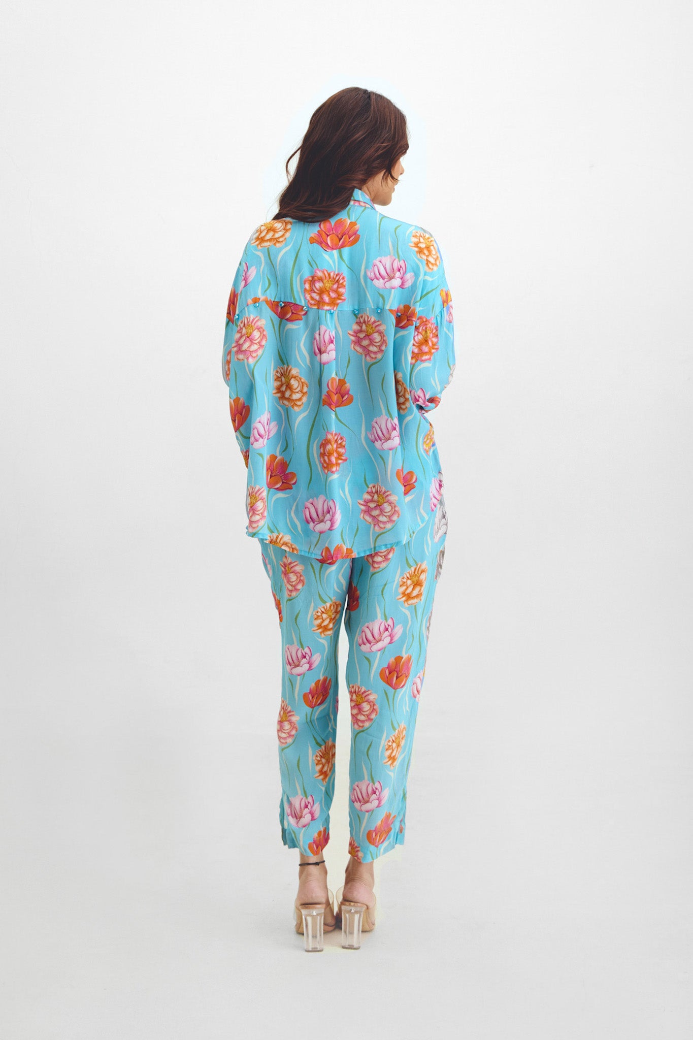 Oversized Shirt + Narrow Pant Co-ord Set In Ishaia