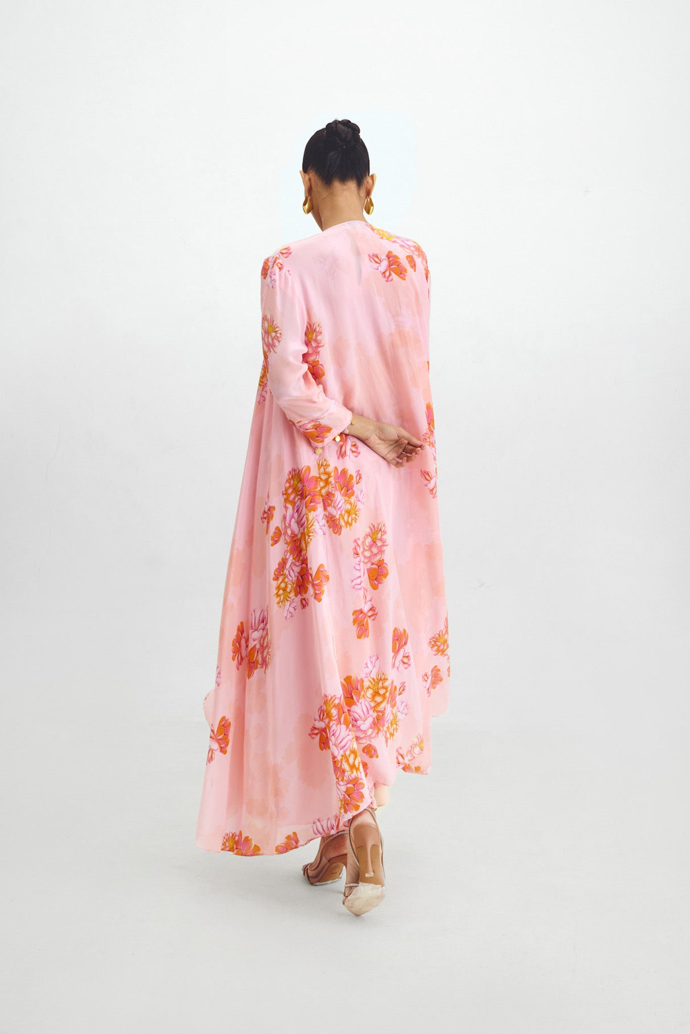 Box Pleated Tunic + Asymmetrical Cape Set In Kyra