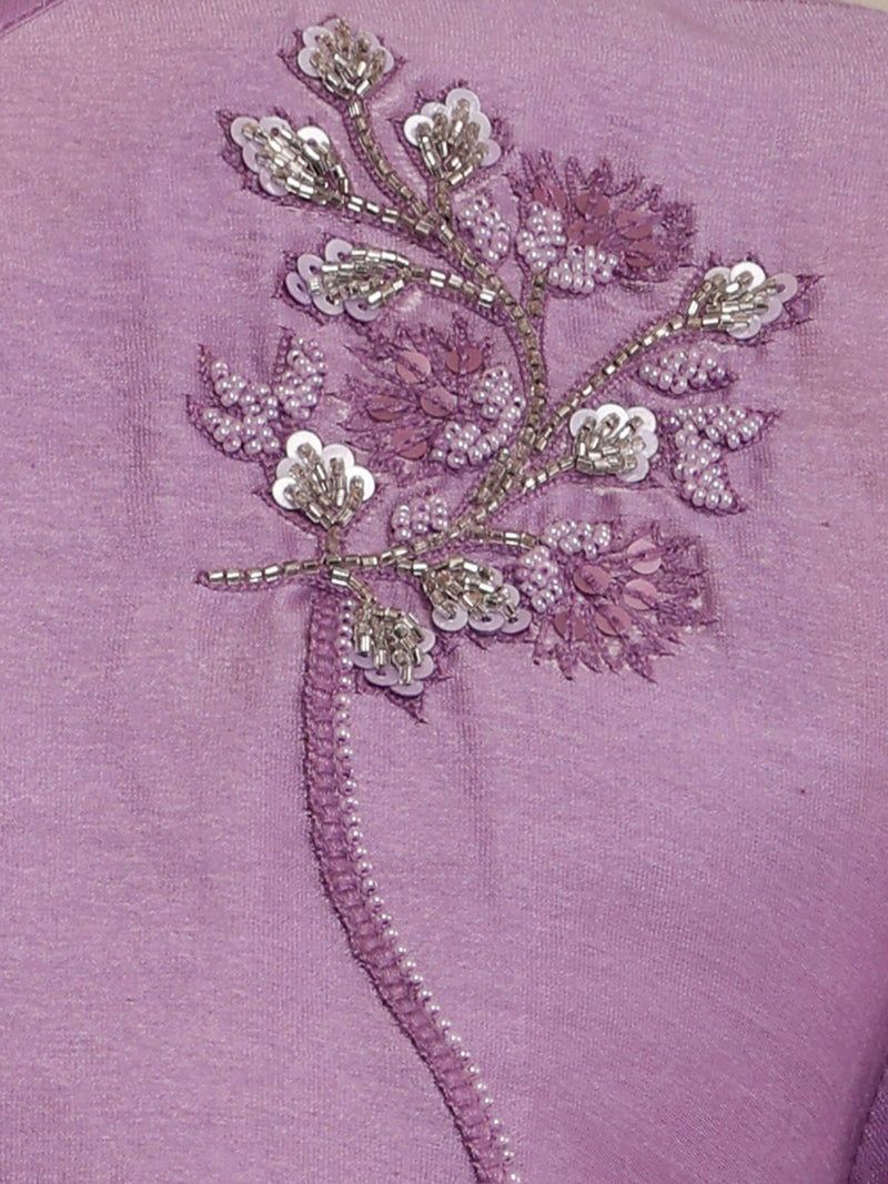 Dark Lilac Flower Top