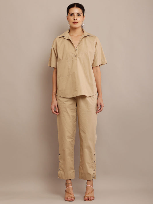 Khakhi Button Pants