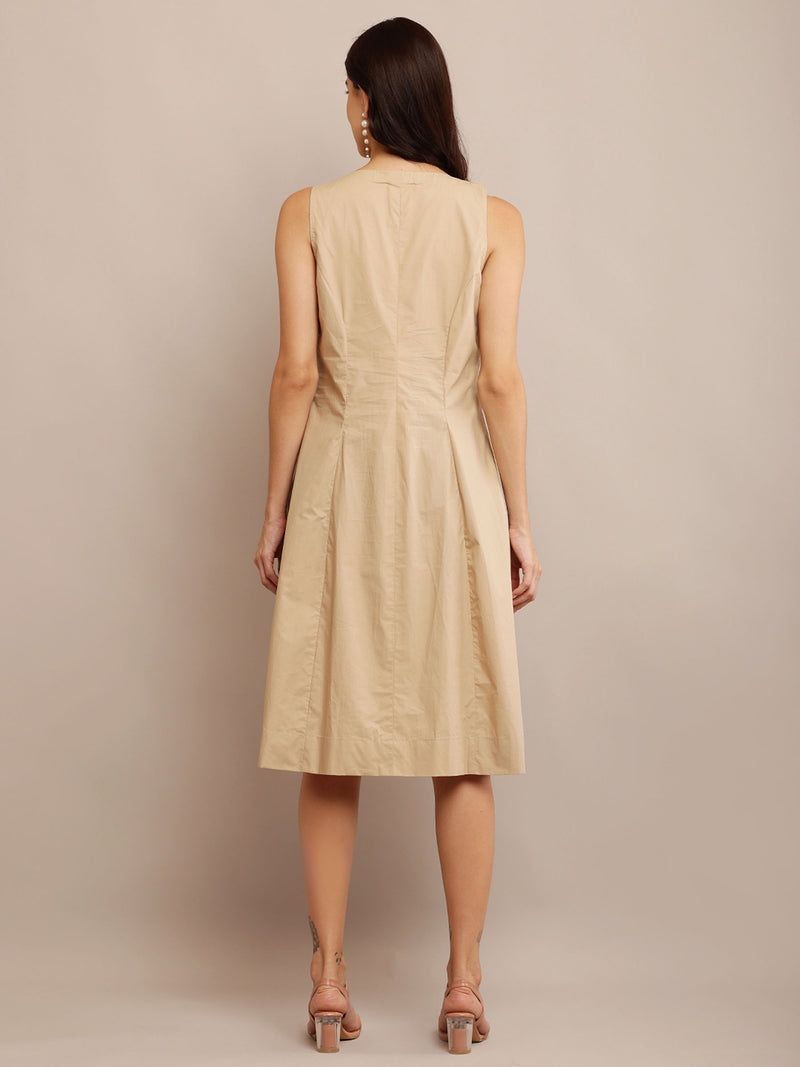 Khaki Cut Dress