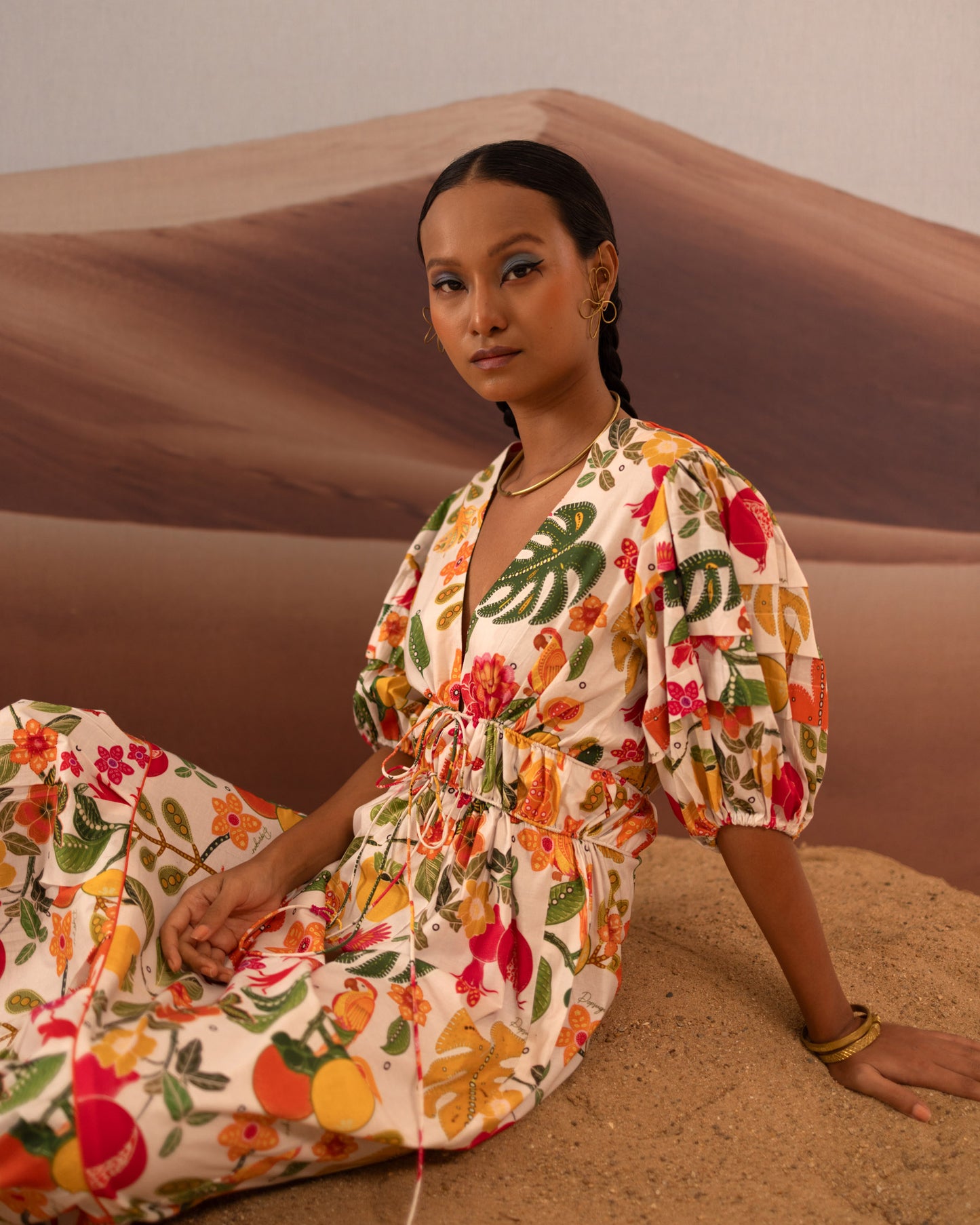 Botanical Elegance Maxi Dress