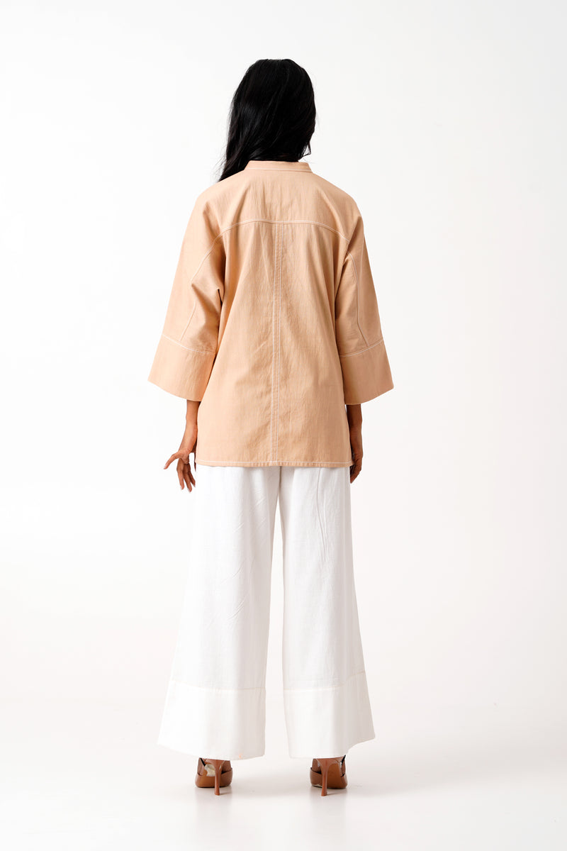 White Pleated Pants