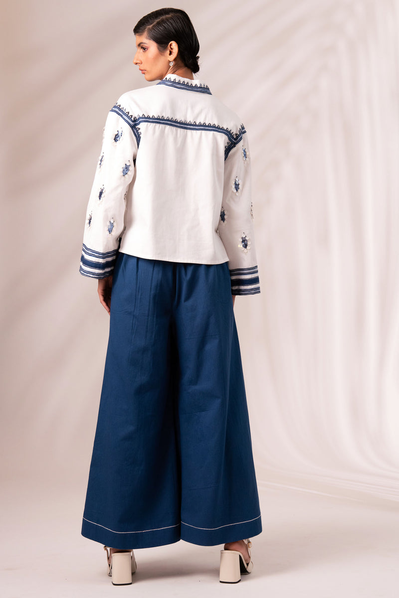 Cosmo Top & Indigo Rico Pleated Culottes