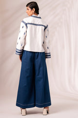 Indigo Rico Pleated Culottes