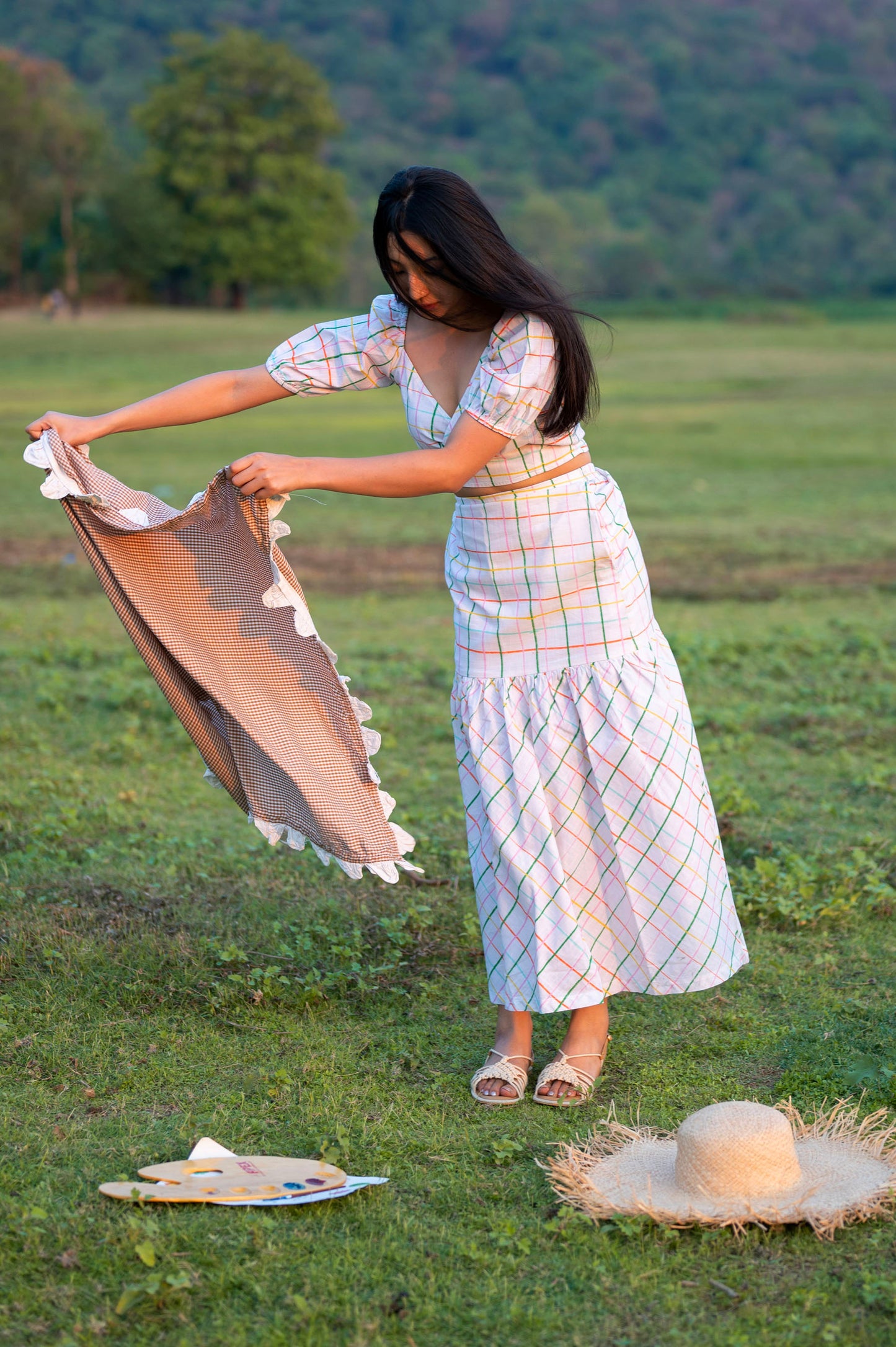 Crayon Gathered Skirt