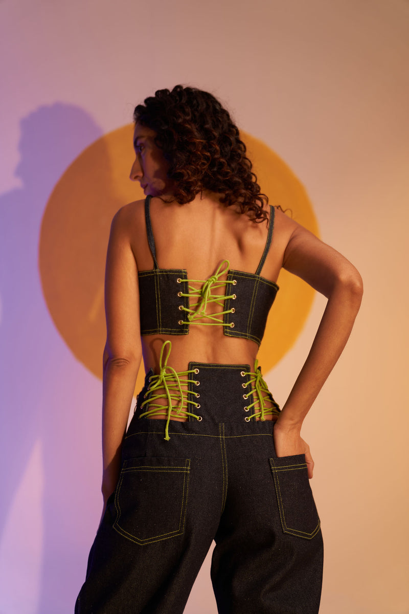 Strappy Corset with Drawstring detail