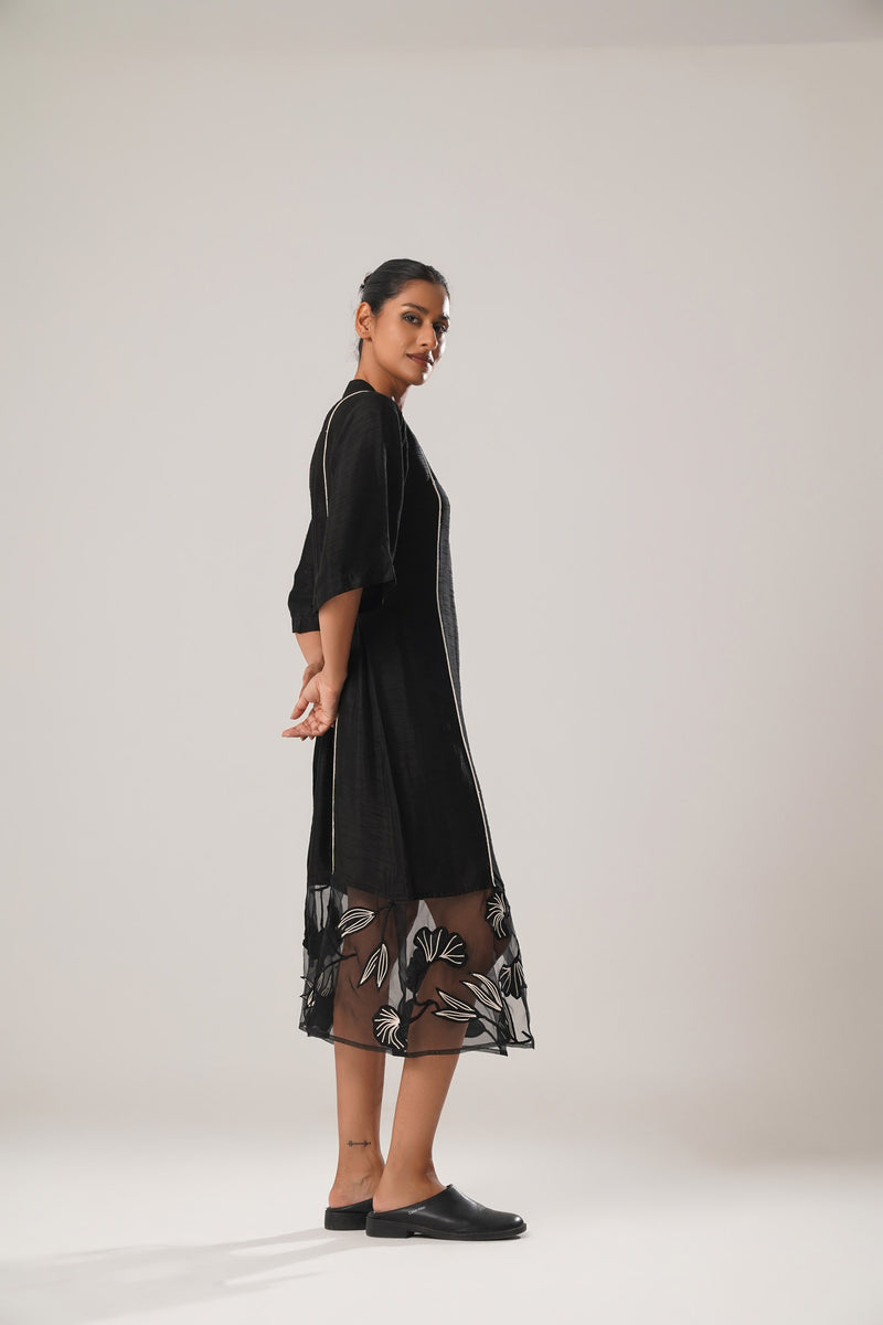 MJ ORGANZA PANEL DRESS