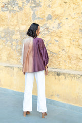 Monarch Shirt Purple & Beige