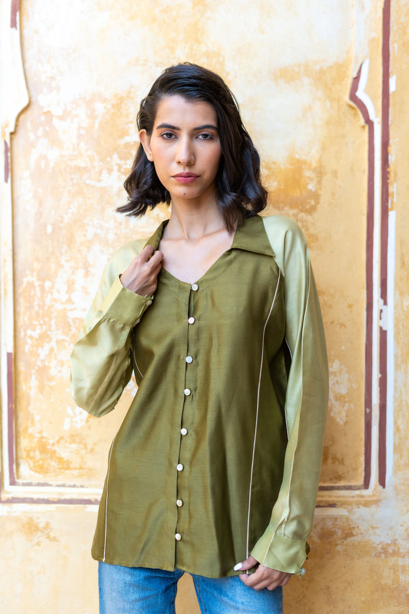 Nova Shirt Khakhi Green