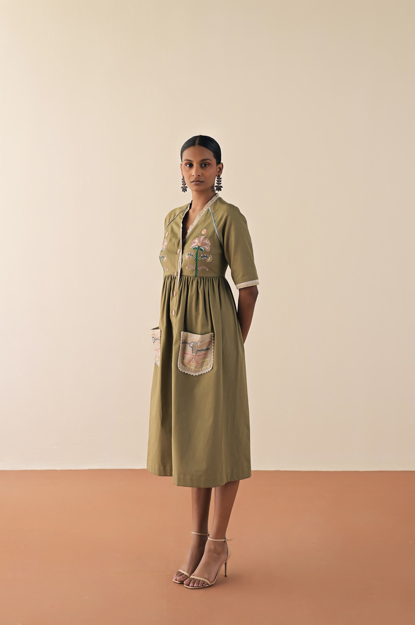 Tampa olive dress