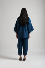 Indigo Linen Lounge Overlay Set