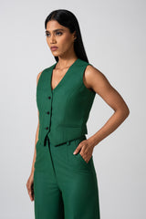 Sculpted V-Hem Waistcoat