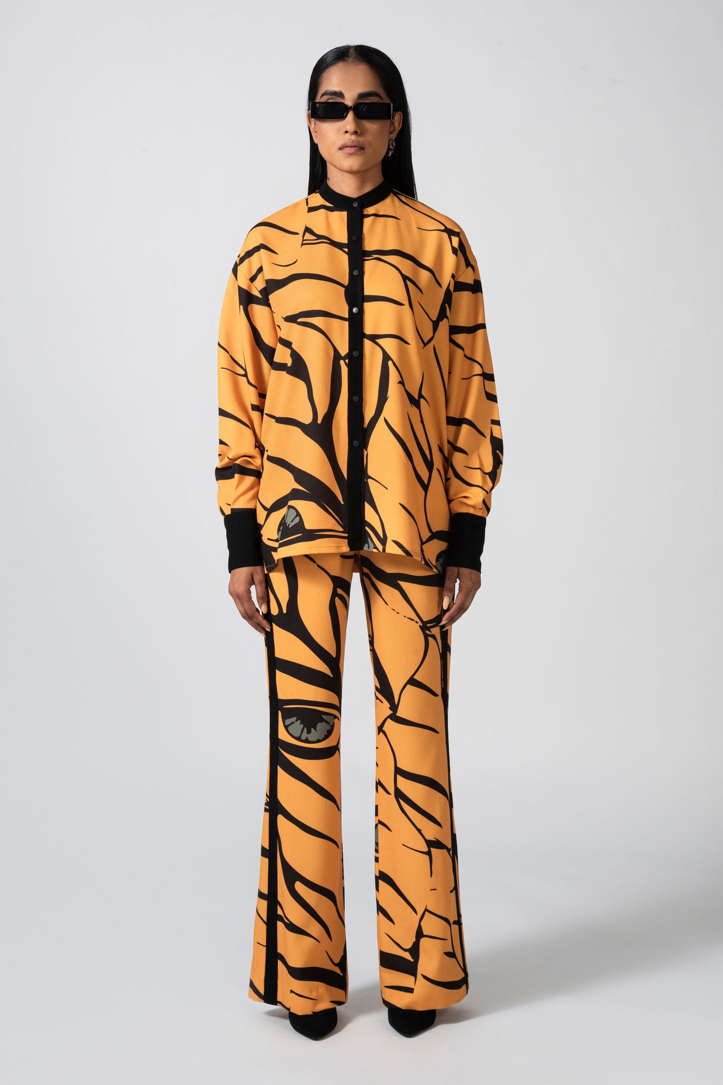 Sun-kissed printed crepe Pants