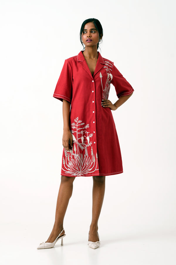 Madder Taiwo - Embroidered Shirt Dres