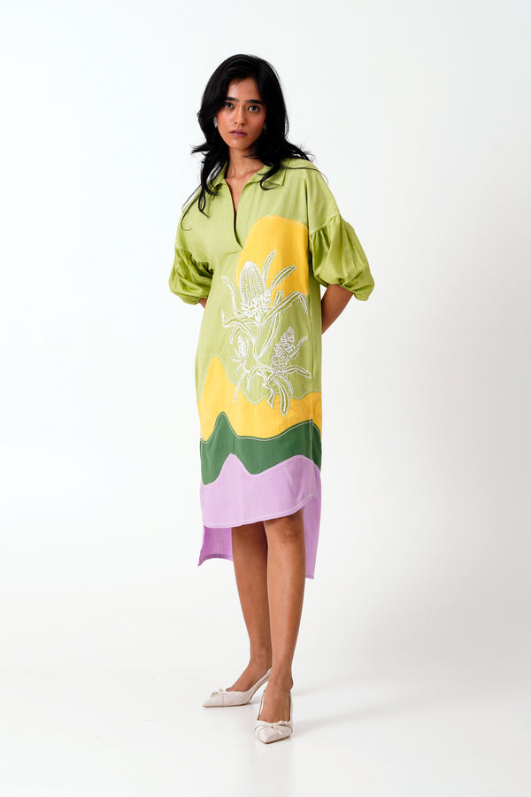 Multi Oaks - Cornfield Midi Dress