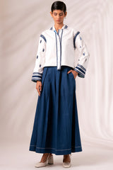 Cosmo Top & Indigo Rico Pleated Culottes