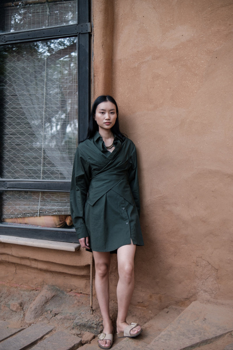 Seattle Wrap Shirt Dress