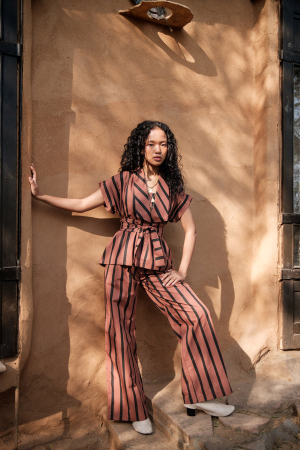 Friday Flared Pants Stripes Printed