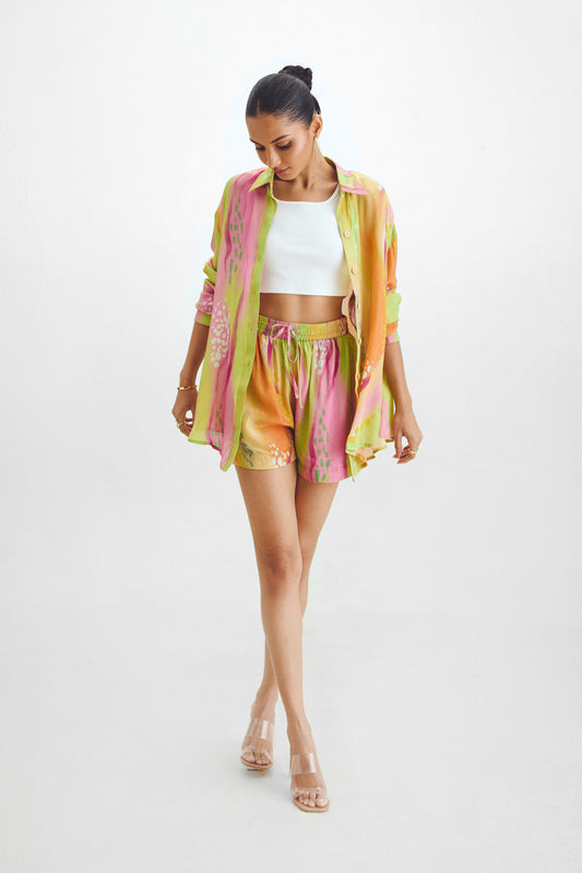 Oversized Shirt + Shorts Co-ord Set In Sarah