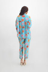 Oversized Shirt + Narrow Pant Co-ord Set In Ishaia