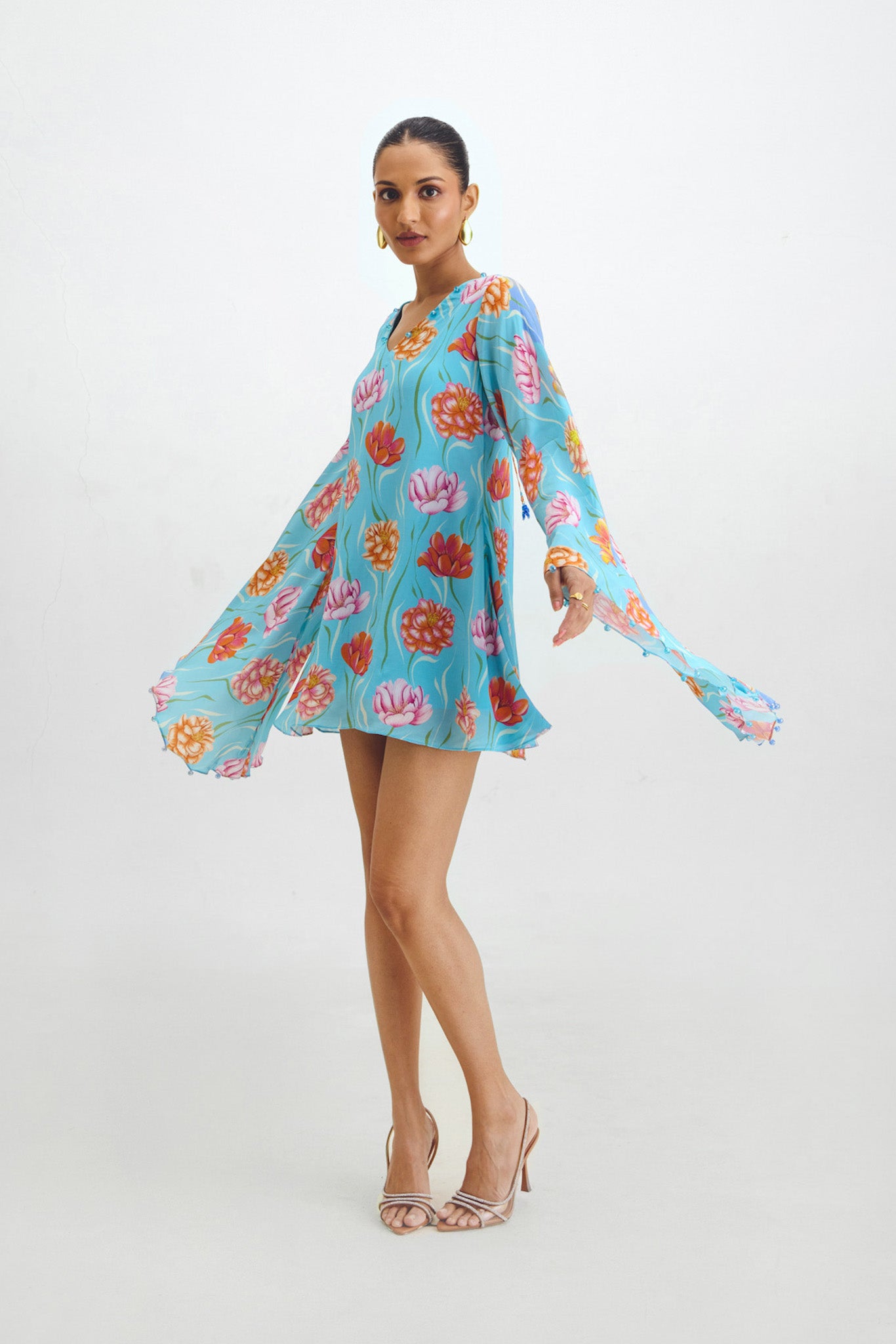 Flared Mini Dress In Ishaia