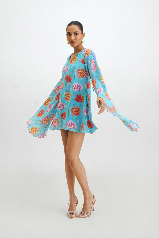 Flared Mini Dress In Ishaia