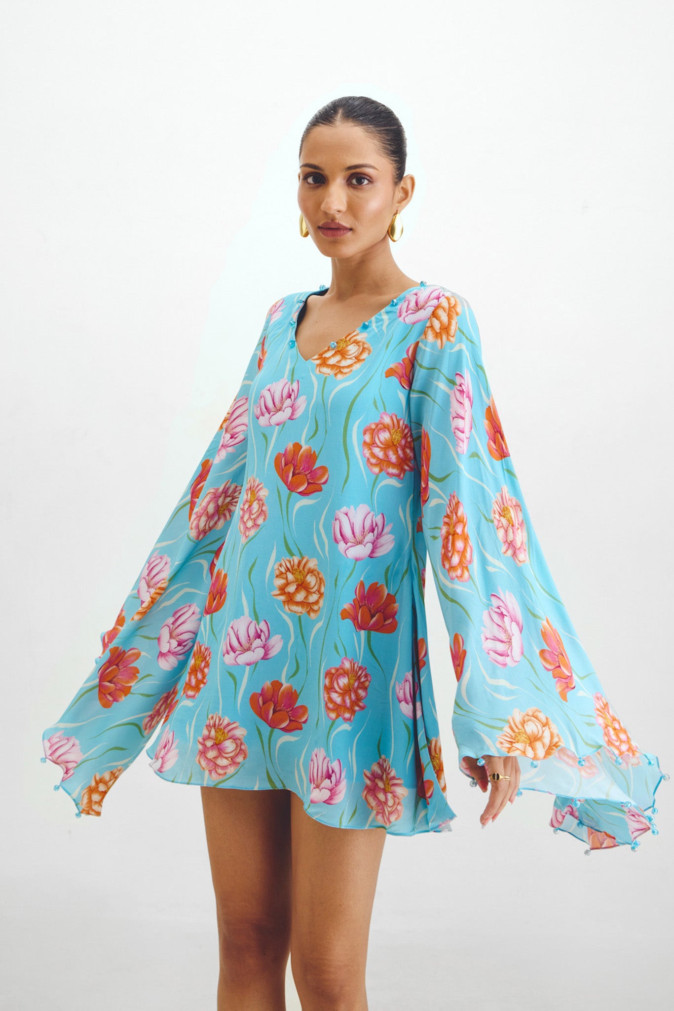 Flared Mini Dress In Ishaia