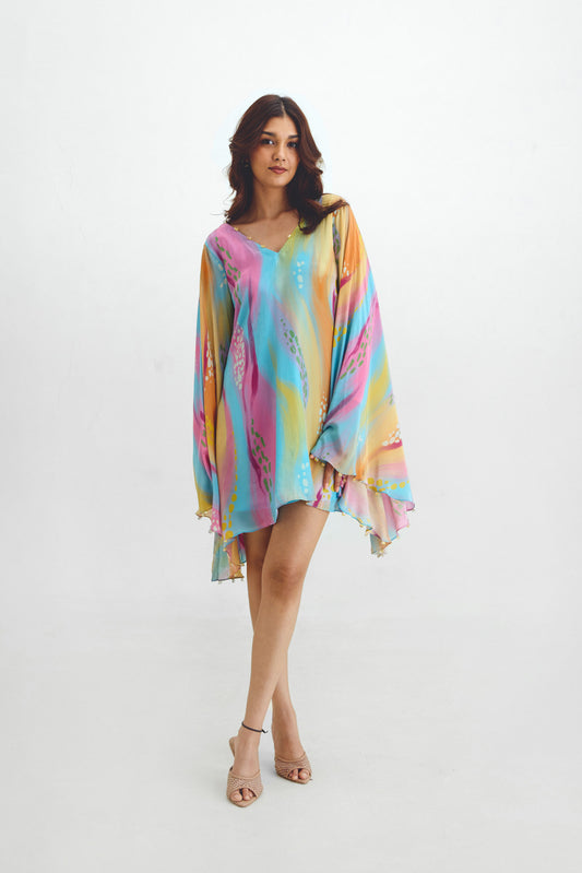 Flared Mini Dress In Gigi
