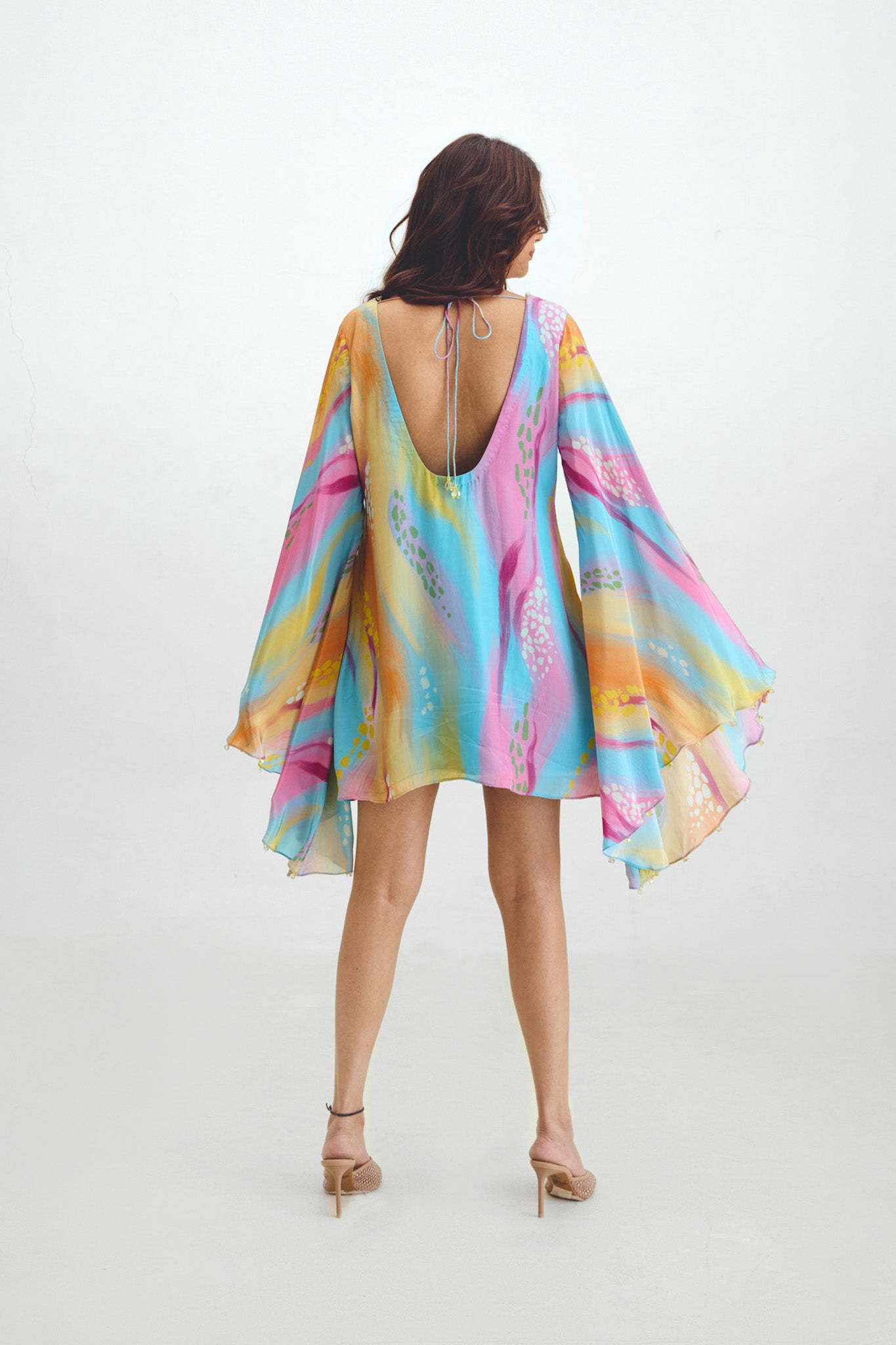 Flared Mini Dress In Gigi