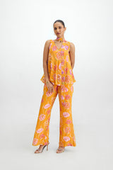 Flared Top + Retro Pant Set In Avya
