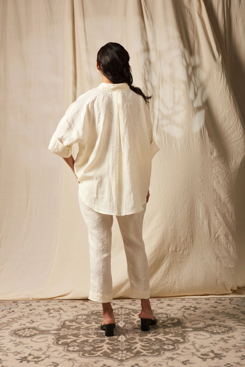 Taj Linen Oversized Flared Shirt