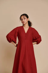 Anaar Linen Billow Dress