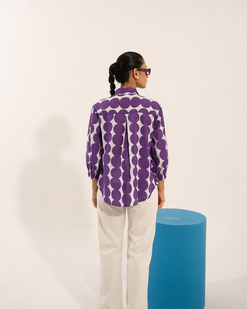 Purple Polka Pop Shirt