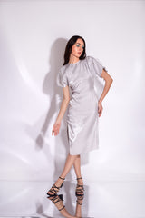 Nightsky- Metallic Grey Dress