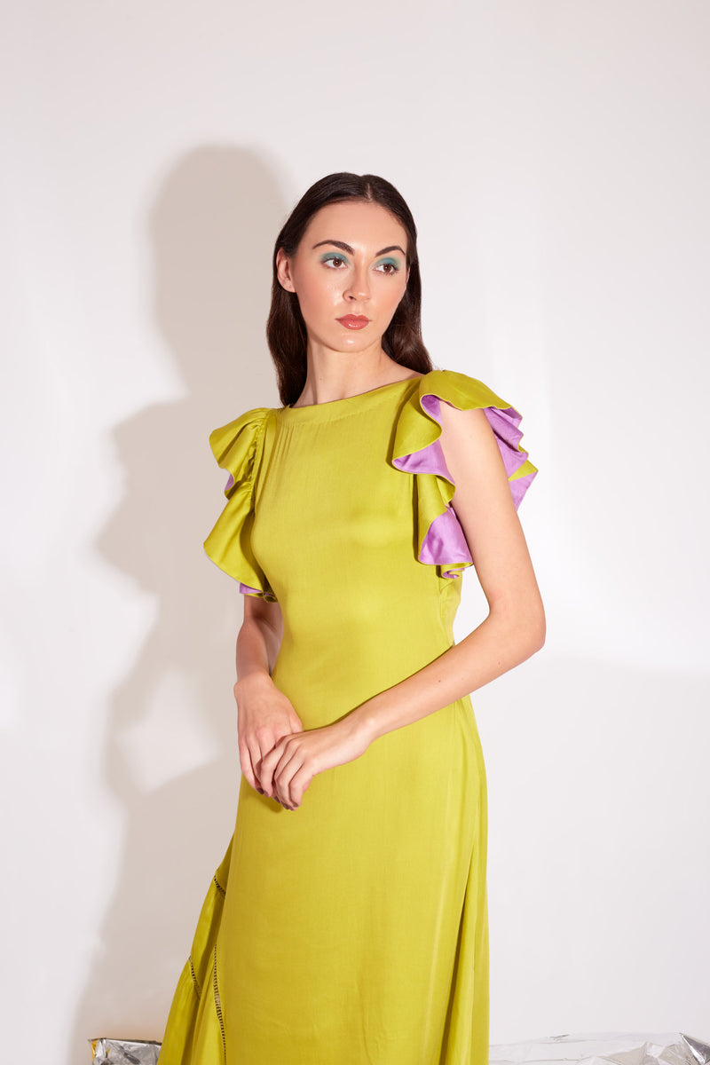 Slime- Charteuse Dress