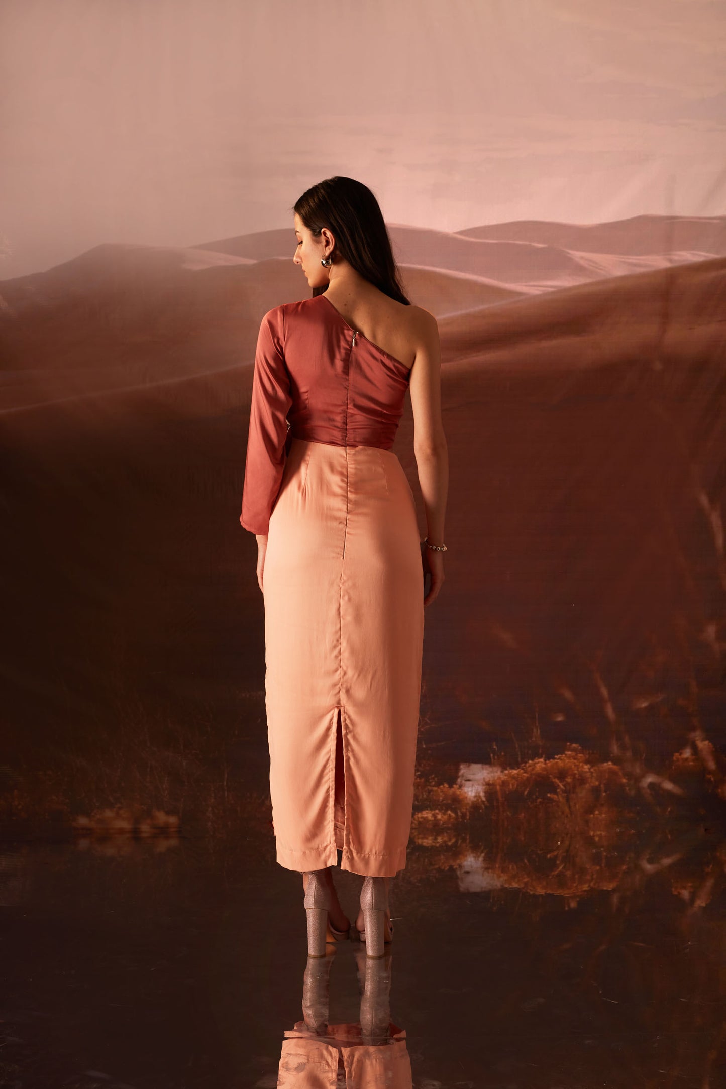 Aloha- Peach,Burnt Coral Dress