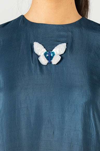 Zero Neck Butterfly Dress